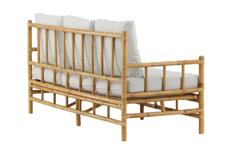 Cane Sofa 3-seters - Brun/Hvit - Hagemøbler & utemiljø - Loungemøbler - Loungesofaer