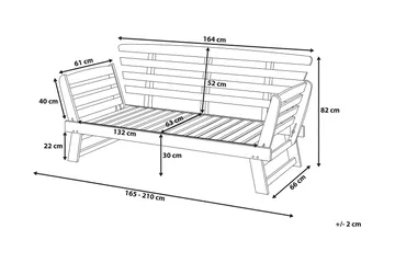 Digloria Hagesofa - Tre/Natur - Hagemøbler & utemiljø - Loungemøbler - Loungesofaer