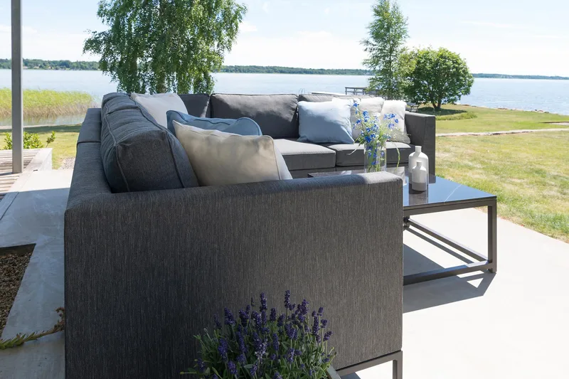 Hillerstorp Adelshamn hjørnesofa utendørs - Grå - Hagemøbler & utemiljø - Loungemøbler - Loungegrupper