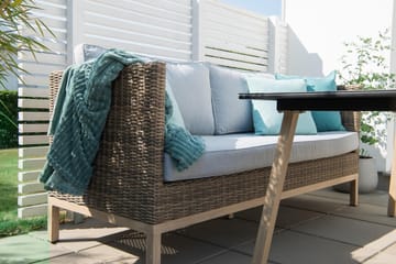 Hillerstorp Fyrsnäs 3-Seters Sofa - Grå|Brun - Hagemøbler & utemiljø - Loungemøbler - Loungesofaer