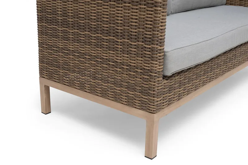 Hillerstorp Fyrsnäs 3-Seters Sofa - Grå|Brun - Hagemøbler & utemiljø - Loungemøbler - Loungesofaer