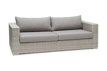 Hillerstorp Hamilton 3-seters utendørs sofa - Grå - Hagemøbler & utemiljø - Loungemøbler - Loungesofaer