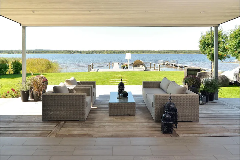Hillerstorp Hamilton 3-seters utendørs sofa - Grå - Hagemøbler & utemiljø - Loungemøbler - Loungesofaer