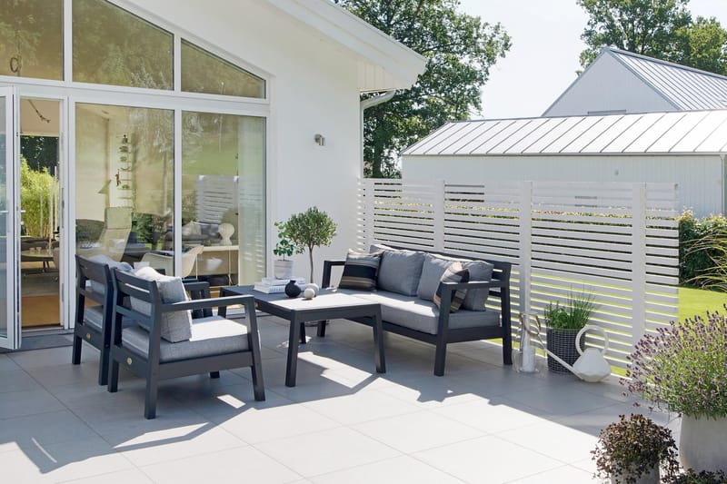 Hillerstorp Stoltö Lounge Sofa - Grå|Svart - Hagemøbler & utemiljø - Loungemøbler - Loungesofaer