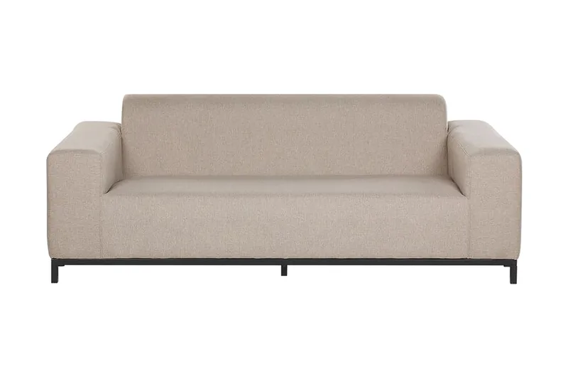 Hughen 3-seters Sofa - Beige / Svart - Hagemøbler & utemiljø - Loungemøbler - Loungesofaer