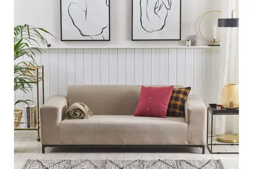 Hughen 3-seters Sofa - Beige / Svart - Hagemøbler & utemiljø - Loungemøbler - Loungesofaer