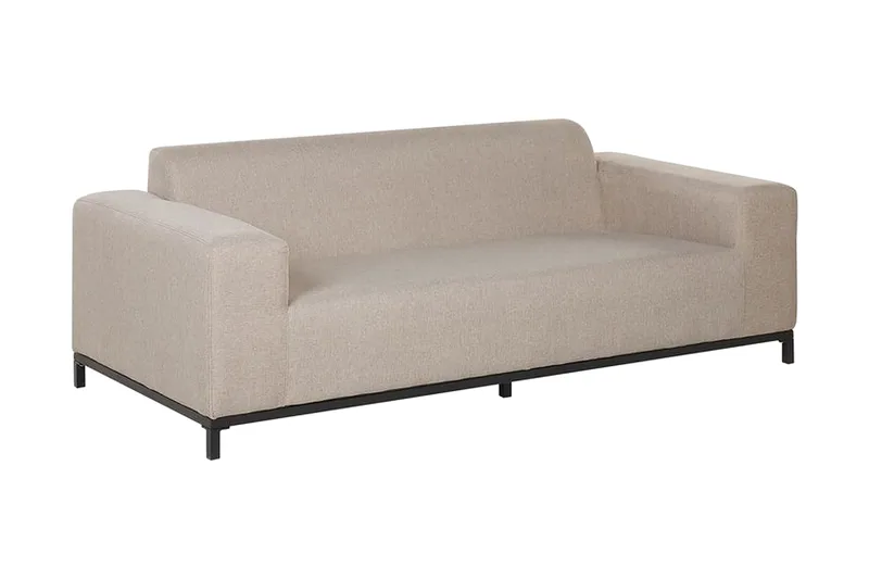 Hughen 3-seters Sofa, Beige / Svart