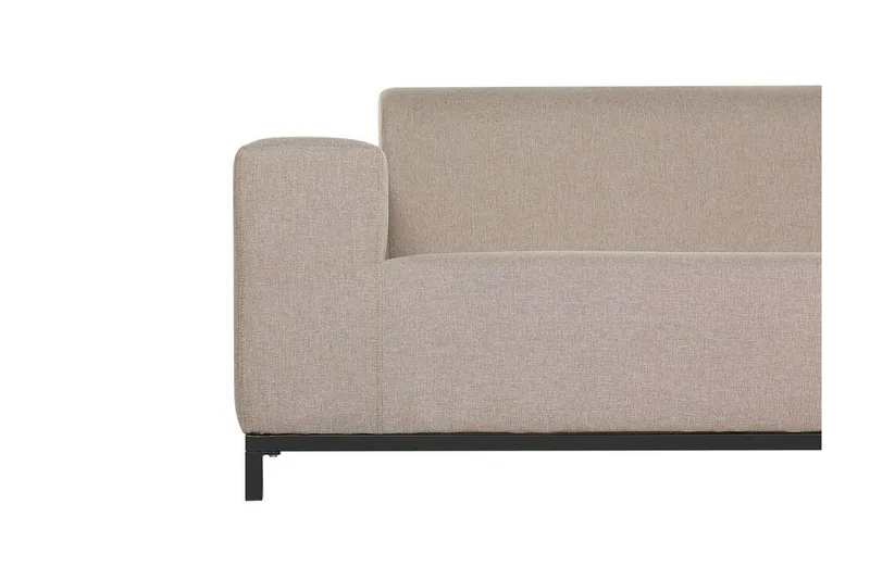 Hughen 3-seters Sofa - Beige / Svart - Hagemøbler & utemiljø - Loungemøbler - Loungesofaer