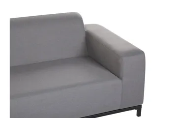Hughen 3-seters Soffa - Grå/Svart - Hagemøbler & utemiljø - Loungemøbler - Loungesofaer