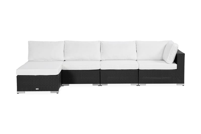 Loungesofa Bahamas 5 Pers Divan/Bord - Svart - Loungesofaer - Utesofa