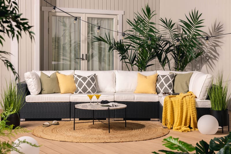 Loungesofa Bahamas Svart - Svart - Hagemøbler & utemiljø - Loungemøbler - Loungesofaer