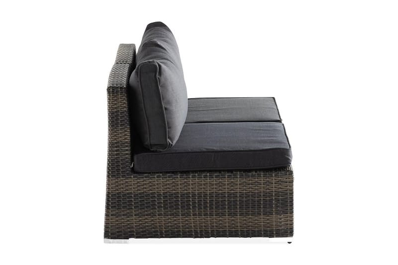 Loungesofa Wisconsin uten Armstøtte 2-seters - Kunstrotting/Grå - Hagemøbler & utemiljø - Loungemøbler - Loungesofaer