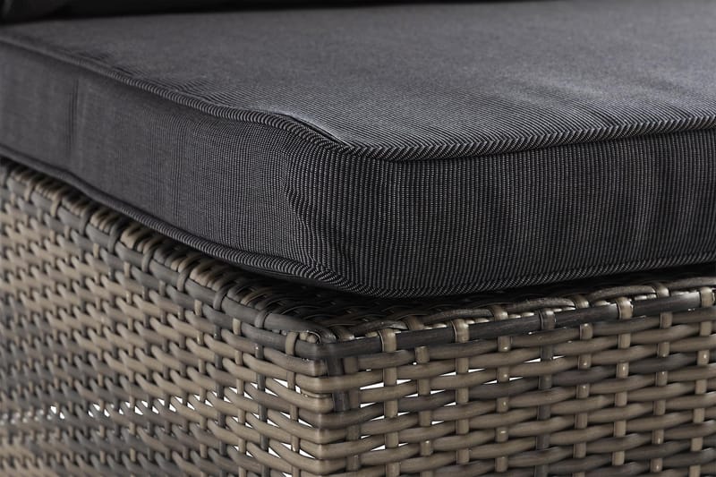 Loungesofa Wisconsin uten Armstøtte 2-seters - Kunstrotting/Grå - Hagemøbler & utemiljø - Loungemøbler - Loungesofaer