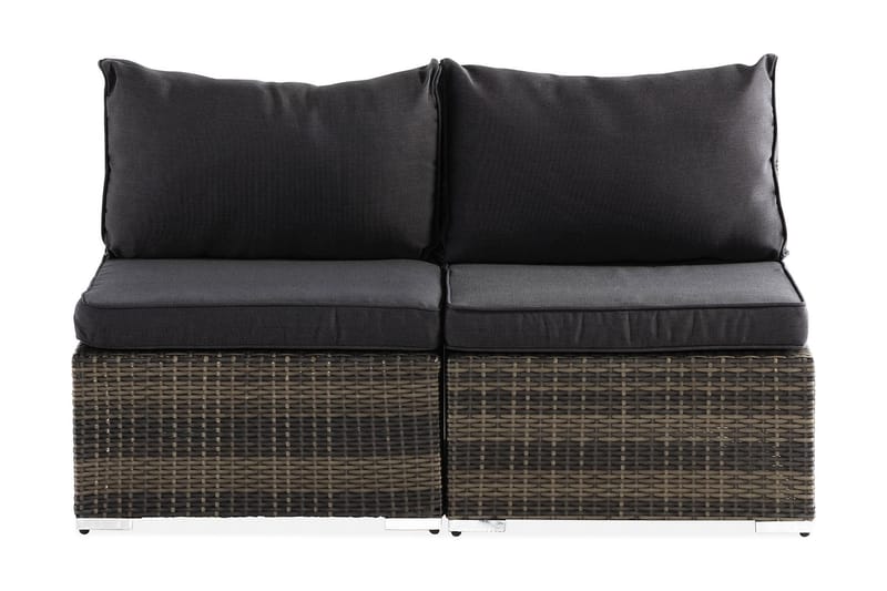 Loungesofa Wisconsin uten Armstøtte 2-seters - Kunstrotting/Grå - Hagemøbler & utemiljø - Loungemøbler - Loungesofaer