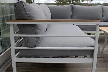 Mexico Hjørnesofa - Hvit - Hagemøbler & utemiljø - Utesofa - Hagesofa & hagebenk