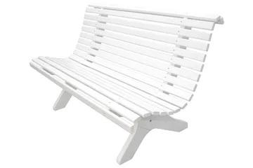 Norvald Hagebenk 140 cm - Hvit - Hagemøbler & utemiljø - Loungemøbler - Loungesofaer