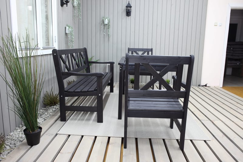 Olivo 3-seter Sofa - Kaffesvart - Hagemøbler & utemiljø - Loungemøbler - Loungesofaer