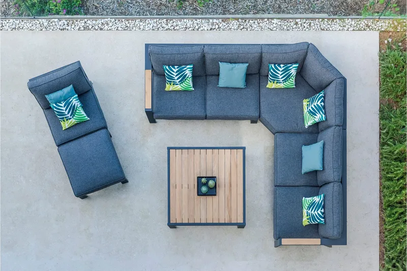 Palau 2-seter Sofa Høyre - Grå - Hagemøbler & utemiljø - Loungemøbler - Loungesofaer