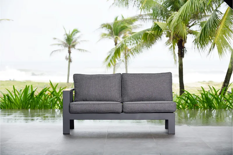 Palau 2-seter Sofa Høyre - Grå - Hagemøbler & utemiljø - Loungemøbler - Loungesofaer