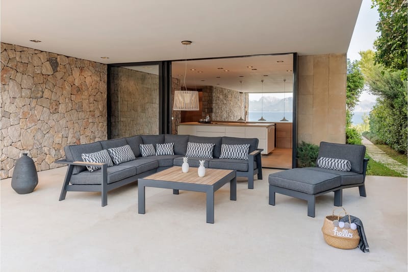 Palau 2-seter Sofa Venstre - Grå - Hagemøbler & utemiljø - Loungemøbler - Loungesofaer