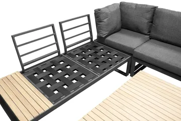 Panama Hjørnesofa - Grå/Svart - Hagemøbler & utemiljø - Loungemøbler - Loungegrupper