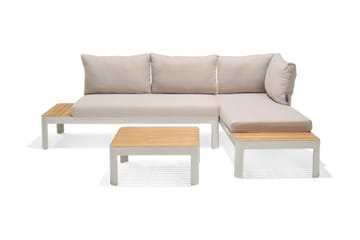 Portals 2-seter Sofa - Hvit/Tre - Hagemøbler & utemiljø - Loungemøbler - Loungesofaer