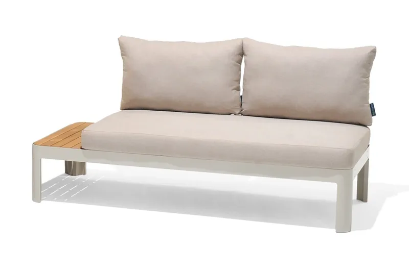 Portals 2-seter Sofa, Hvit/Tre