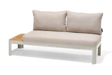 Portals 2-seter Sofa - Hvit/Tre - Hagemøbler & utemiljø - Loungemøbler - Loungesofaer