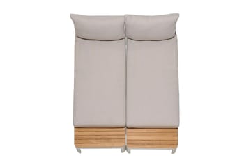 Portals 2-seter Sofa - Hvit/Tre - Hagemøbler & utemiljø - Loungemøbler - Loungesofaer