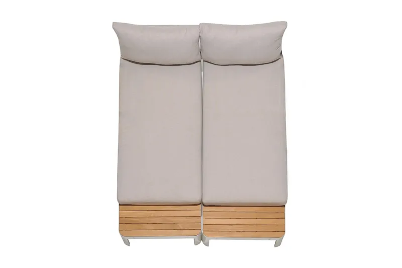 Portals 2-seter Sofa - Hvit/Tre - Hagemøbler & utemiljø - Loungemøbler - Loungesofaer