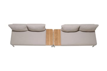 Portals 2-seter Sofa - Hvit/Tre - Hagemøbler & utemiljø - Loungemøbler - Loungesofaer