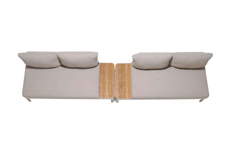 Portals 2-seter Sofa - Hvit/Tre - Hagemøbler & utemiljø - Loungemøbler - Loungesofaer