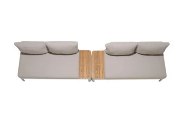 Portals 2-seter Sofa - Hvit/Tre - Hagemøbler & utemiljø - Loungemøbler - Loungesofaer