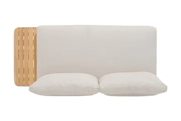 Portals 2-seter Sofa - Hvit/Tre - Hagemøbler & utemiljø - Loungemøbler - Loungesofaer