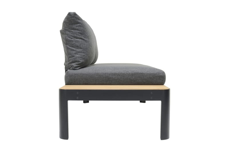 Portals 2-seter Sofa - Svart/Tre - Hagemøbler & utemiljø - Loungemøbler - Loungesofaer