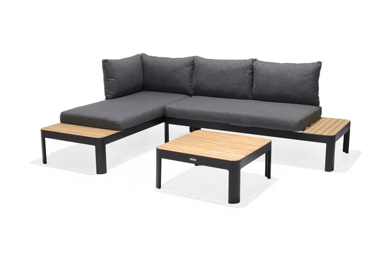 Portals 2-seter Sofa - Svart/Tre - Hagemøbler & utemiljø - Loungemøbler - Loungesofaer