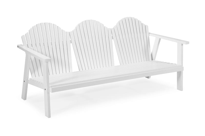 Sofa Bullerö 3-seter Lav Hvit/Hvitlasert Furu - Hvit - Hagemøbler & utemiljø - Loungemøbler - Loungesofaer