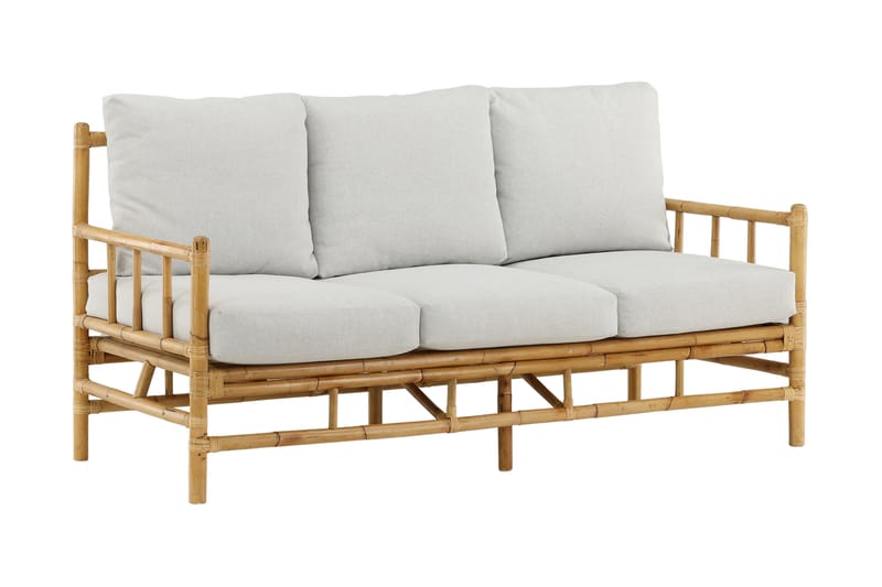 Sofa Cane 3-seters Brun/Hvit - Venture Home - Utesofa - Loungesofaer