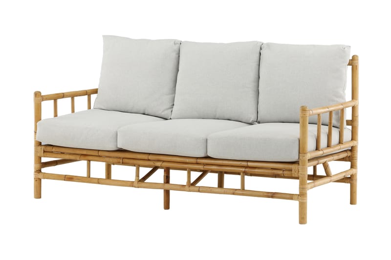Sofa Cane 3-seters Brun/Hvit - Venture Home - Utesofa - Loungesofaer