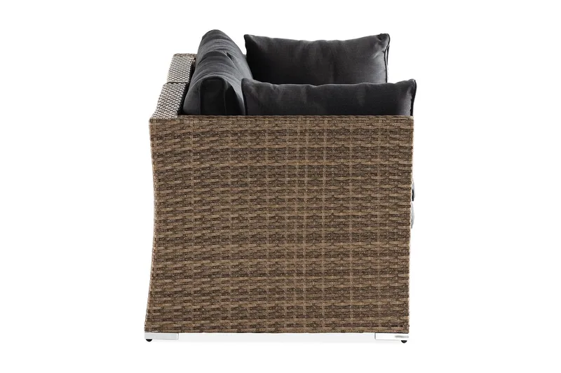 Wisconsin Loungesofa med Armstøtte 2-seters - Glass/Kunstrotting/Sand - Hagemøbler & utemiljø - Balkong & terrasse - Balkongmøbler - Balkongsofa