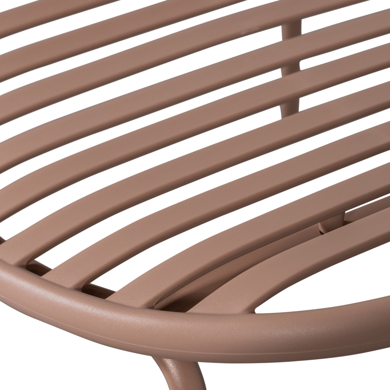 Loungestol + fotskammel Bruce utendørs - Lakserosa - Hagemøbler & utemiljø - Loungemøbler - Loungestol utendørs