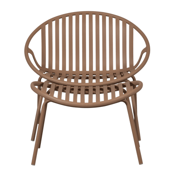 Loungestol + fotskammel Bruce utendørs - Lakserosa - Hagemøbler & utemiljø - Loungemøbler - Loungestol utendørs