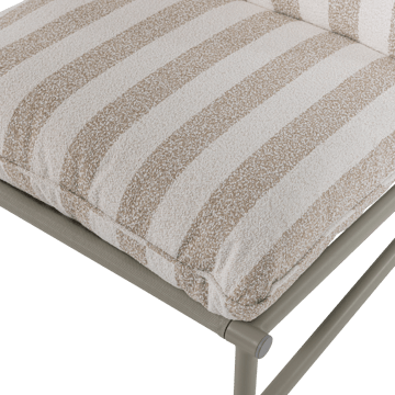 Loungestol Elvo 82 cm utendørs - Sand/Hvit - Hagemøbler & utemiljø - Loungemøbler - Loungestol utendørs