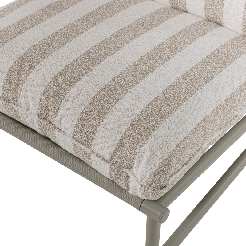 Loungestol Elvo 82 cm utendørs - Sand/Hvit - Hagemøbler & utemiljø - Loungemøbler - Loungestol utendørs