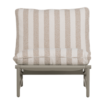 Loungestol Elvo 82 cm utendørs - Sand/Hvit - Hagemøbler & utemiljø - Loungemøbler - Loungestol utendørs