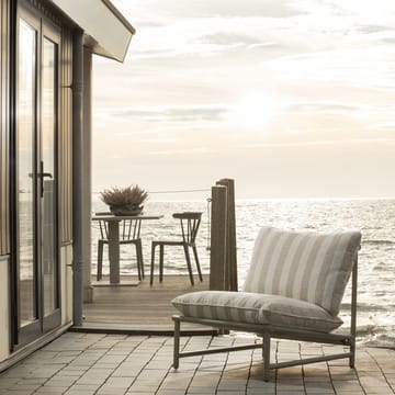 Loungestol Elvo 82 cm utendørs - Sand/Hvit - Hagemøbler & utemiljø - Loungemøbler - Loungestol utendørs