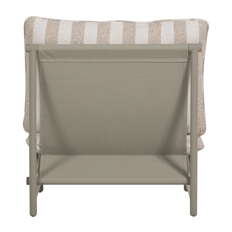 Loungestol Elvo 82 cm utendørs - Sand/Hvit - Hagemøbler & utemiljø - Loungemøbler - Loungestol utendørs