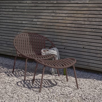Loungestol + fotskammel Bruce utendørs - Lilla/Brun - Hagemøbler & utemiljø - Loungemøbler - Loungestol utendørs