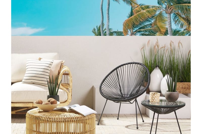 Cayaco Stol - Kunstrotting/Svart - Hagemøbler & utemiljø - Loungemøbler - Loungestol utendørs