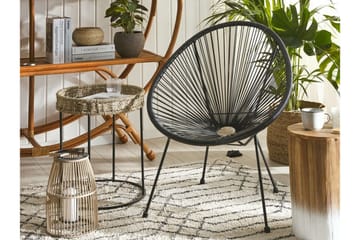 Cayaco Stol - Kunstrotting/Svart - Hagemøbler & utemiljø - Loungemøbler - Loungestol utendørs